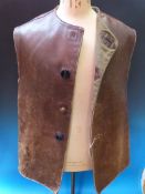 Leather military style jerkin