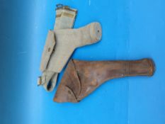 Two WWII period pistol holsters, one Air Ministry