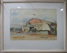 Watercolour of an RAF Flying Corps base 