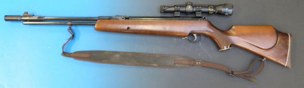 A Webley Eclipse .22 air rifle, serial number 846523, with 1.75 x 5 scope