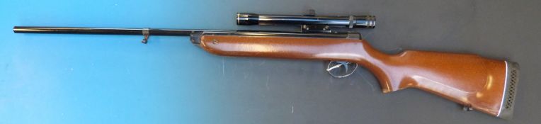 A BSA Meteor .22 air rifle, serial number NH08245 with BSA 4 X 20 scope