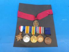 A medal group to Ft PAYR R B Hosking R N including 1914-15 star trio, Special Constabulary Medal,