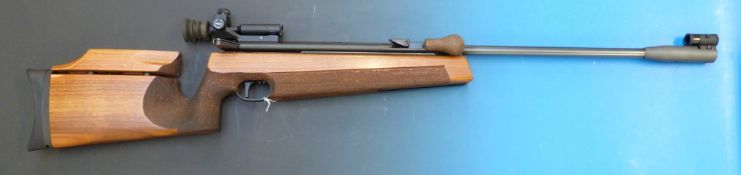 A Walther LGR .22 target air rifle, serial number SN116471 in Walther hard carry case