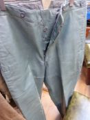 A pair of German Kreigsmarine U-boat leather trousers, label for F Brazdilova and dated 19X 1942