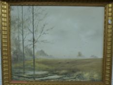 Two framed oil paintings by Ralph Boyer, both of country scenes