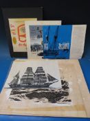 Original Artwork for Heinemann Publishers Book covers, including  Long Sail to Haiti by Francis