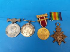 A WWI 1914-15 Star awarded to 1721 Pte H J Swansford, Gloucestershire Regiment, together with a