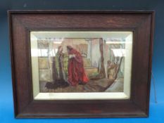 Elizabeth Drake, 1909 painting after E A Abbey 