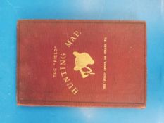 'A Hunt map of England and Wales 1880' published 'The Field' linen backed with cloth cover