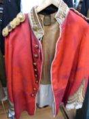 An Edwardian officer's scarlet tunic to the Hampshire Regiment with the rank of Major
