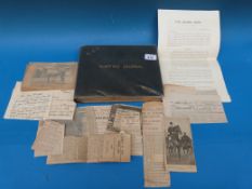 A late 19th/early 20th century hunting journal with initials EGT, named to inside cover