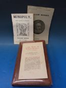 The Books of William Morris by H.Buxton Forman with inscription from the author to his son,