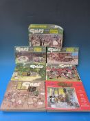 A large collection of Giles books together with three Giles puzzles
