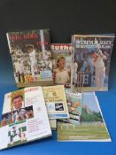 A large collection of cricketing ephemera including signed benefit year brochures by Joel Garner &