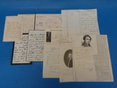 Signed autograph letters from Frederick Goodall, A.E. Chalon, Albert Holden (illustrated