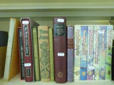 A selection of Folio Society titles including P G Wodehouse six title box set; The Worlds of John