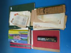 A box file of loose stamps, albums and stockbooks including early GB