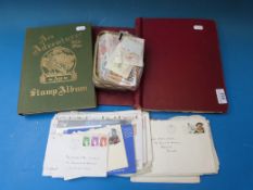 Three albums of all-world stamps and various loose stamps
