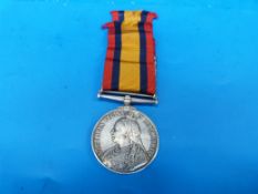 A Queen's South Africa medal with clasps for South Africa 1902 & 1901, Transvaal, Orange Free State