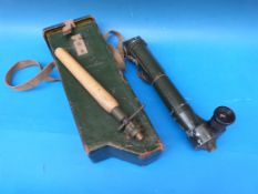 A cased military periscope no 14A x16 reg NS 854