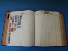 Two stock books of GB stamps including modern mint and a ring binder of world stamps