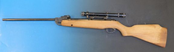 A Webley Hawk MK11 .22 air rifle, serial number 42 with BSA scope