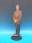 A probably interwar painted wooden cutout of a soldier, indistinctly inscribed verso, height 39cm