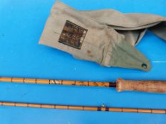 A Hardy of Alnwyck split cane fly fishing rod, #5 Palakona, The 