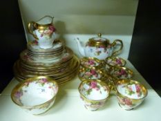 A quantity of Royal Chelsea Old Country Roses style dinner and teaware