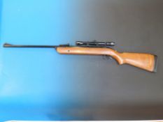 A BSA Mercury .22 air rifle, no visible serial number and Nikko Sirling 4 x 20 scope