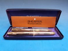 Two Sheaffer pens in box including ink cartridge