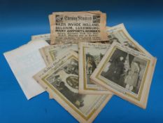 Evening Standard, Friday, May 10th, 1940 with headline 