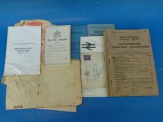 A collection of ephemera including local football programmes and fixture cards, Royal Agricultural