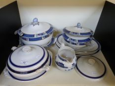 A collection of Booths dinnerware