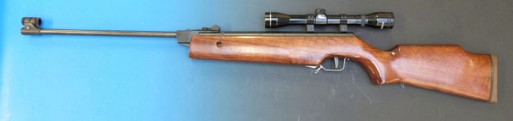 A Cometa 300 .22 air rifle serial number 13574-95 with Silver Antler scope