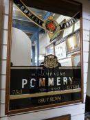 Three various framed pub mirrors