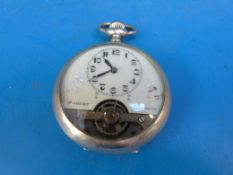 A French pocket watch with open escapement