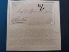 A Sir Robert Peel clipped signature