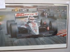 Gerald Coulson signed limited edition print (12/500) of Nigel Mansell winning the Indy Car