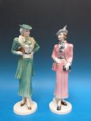 A pair of German Art Deco figurines,