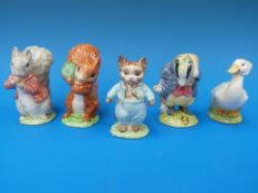 Five Beswick Beatrix Potter figures 