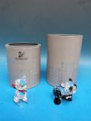 Two Swarovski crystal bears,