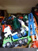 A large collection of Corgi and other diecast model lorries and other commercial vehicles