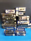 Twelve Corgi Guinness diecast model vehicles Volvo tanker 59530,