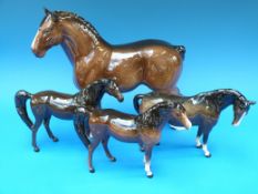 A large Beswick shire horse 