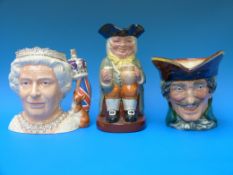 Three Royal Doulton character jugs Happy John,