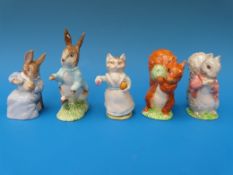 Five Beswick Beatrix Potter figures 