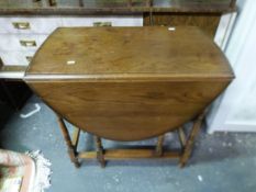 Two oak gateleg tables