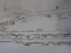 Three various signal box diagrams, Reigate, Redhill,