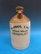 A stoneware cider jar Wimsol Ltd, Atlas Mills,